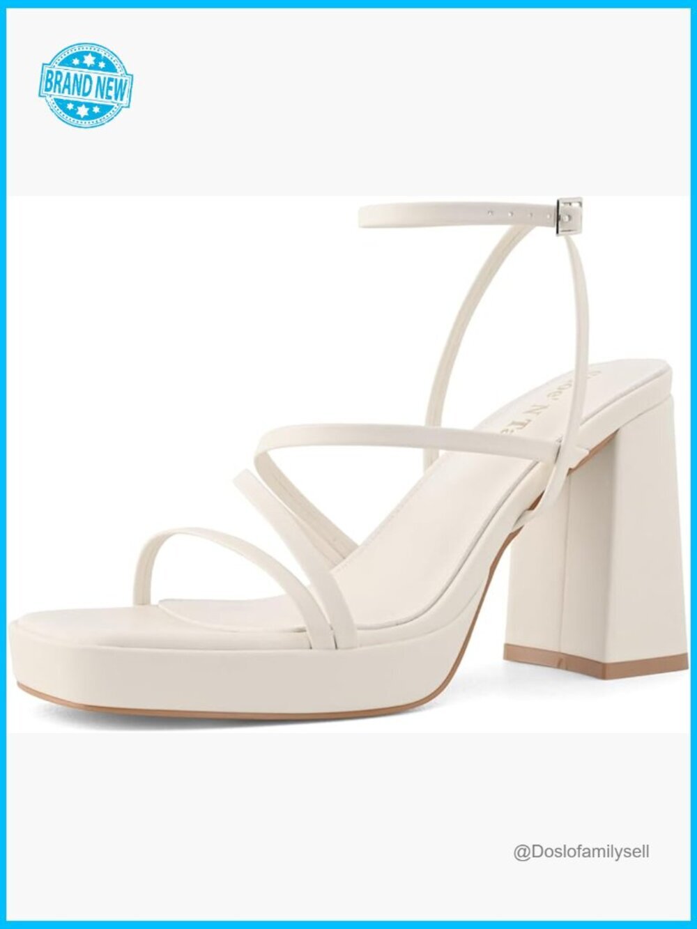 Strappy Block Heel Sandals Chunky Platform Square Toe Retro Y2K Elegant